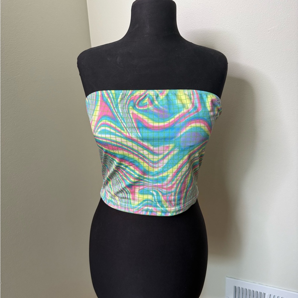 Multicolor Swirl Crop Top
